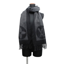 Load image into Gallery viewer, LOUIS VUITTON Echarpe cardiff NoirM72202 Wool 75% Angola 25%
