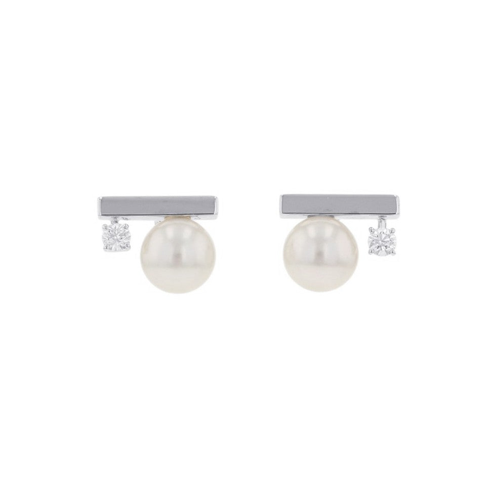 TASAKI Petit Balance Class EarringsE-4174-18KWG 18K White Gold