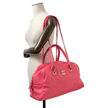 Load image into Gallery viewer, CHANEL Matelasse Bowling Bag PinkAS2223 Calf Leather
