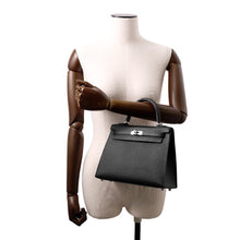 Load image into Gallery viewer, HERMES Kelly Sellier Black Epsom Size 25
