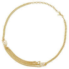 Load image into Gallery viewer, CHANEL CC Logo Rhinestone ChainBelt Gold Metal Rhinestone
