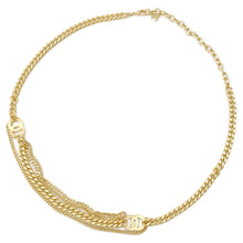 Load image into Gallery viewer, CHANEL CC Logo Rhinestone ChainBelt Gold Metal Rhinestone
