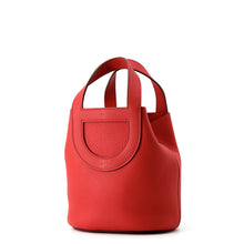 Load image into Gallery viewer, HERMES in-the-loop Tote Bag Rouge Ladue Taurillon Clemence Swift Leather Size 18

