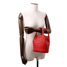 Load image into Gallery viewer, HERMES in-the-loop Tote Bag Rouge Ladue Taurillon Clemence Swift Leather Size 18
