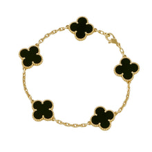 Load image into Gallery viewer, Van Cleef &amp; Arpels Vintage Alhambra Bracelet 5 motifsVCARA41300 18K Yellow Gold
