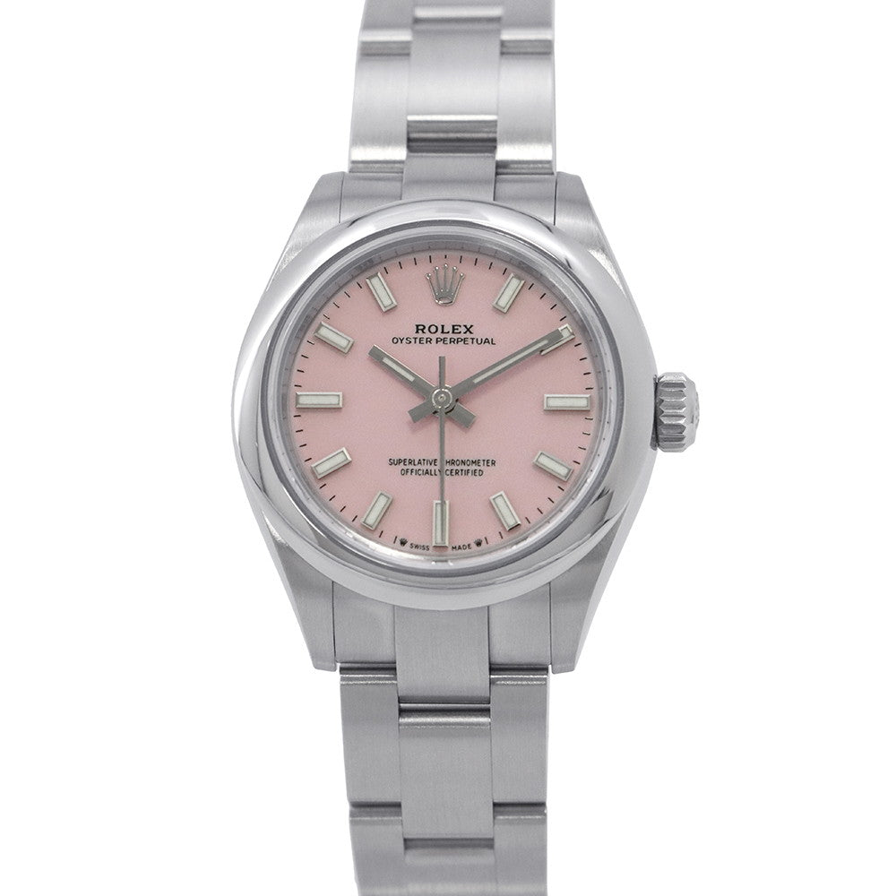 ROLEX Oyster Perpetual W28mm Stainless Steel Candy pink Dial276200