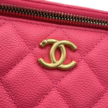 Load image into Gallery viewer, CHANEL Matelasse Vanity ChainShoulder Bag PinkAP3204 Caviar Leather
