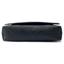 Load image into Gallery viewer, BURBERRY Embossed Check Messenger Bag Black81019221 Calf Leather
