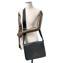 Load image into Gallery viewer, BURBERRY Embossed Check Messenger Bag Black81019221 Calf Leather
