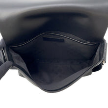 Load image into Gallery viewer, BURBERRY Embossed Check Messenger Bag Black81019221 Calf Leather
