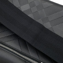 Load image into Gallery viewer, BURBERRY Embossed Check Messenger Bag Black81019221 Calf Leather
