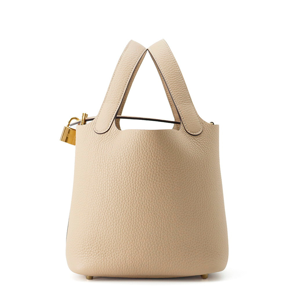 HERMES Picotin Lock Trench Taurillon Clemence Size PM