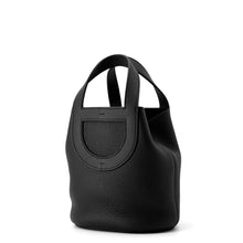 Load image into Gallery viewer, HERMES in-the-loop Tote Bag Black Taurillon Clemence Swift Leather Size 18
