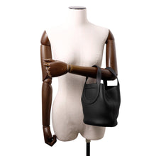 Load image into Gallery viewer, HERMES in-the-loop Tote Bag Black Taurillon Clemence Swift Leather Size 18
