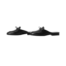 将图像加载到图库查看器中，HERMES Oz Kelly Buckle Mule Loafers Black Leather Size 34
