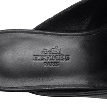将图像加载到图库查看器中，HERMES Oz Kelly Buckle Mule Loafers Black Leather Size 34
