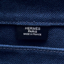 Load image into Gallery viewer, HERMES Etrivier Tote Bag Navy/Black Towargoelan Vache Hunter Leather

