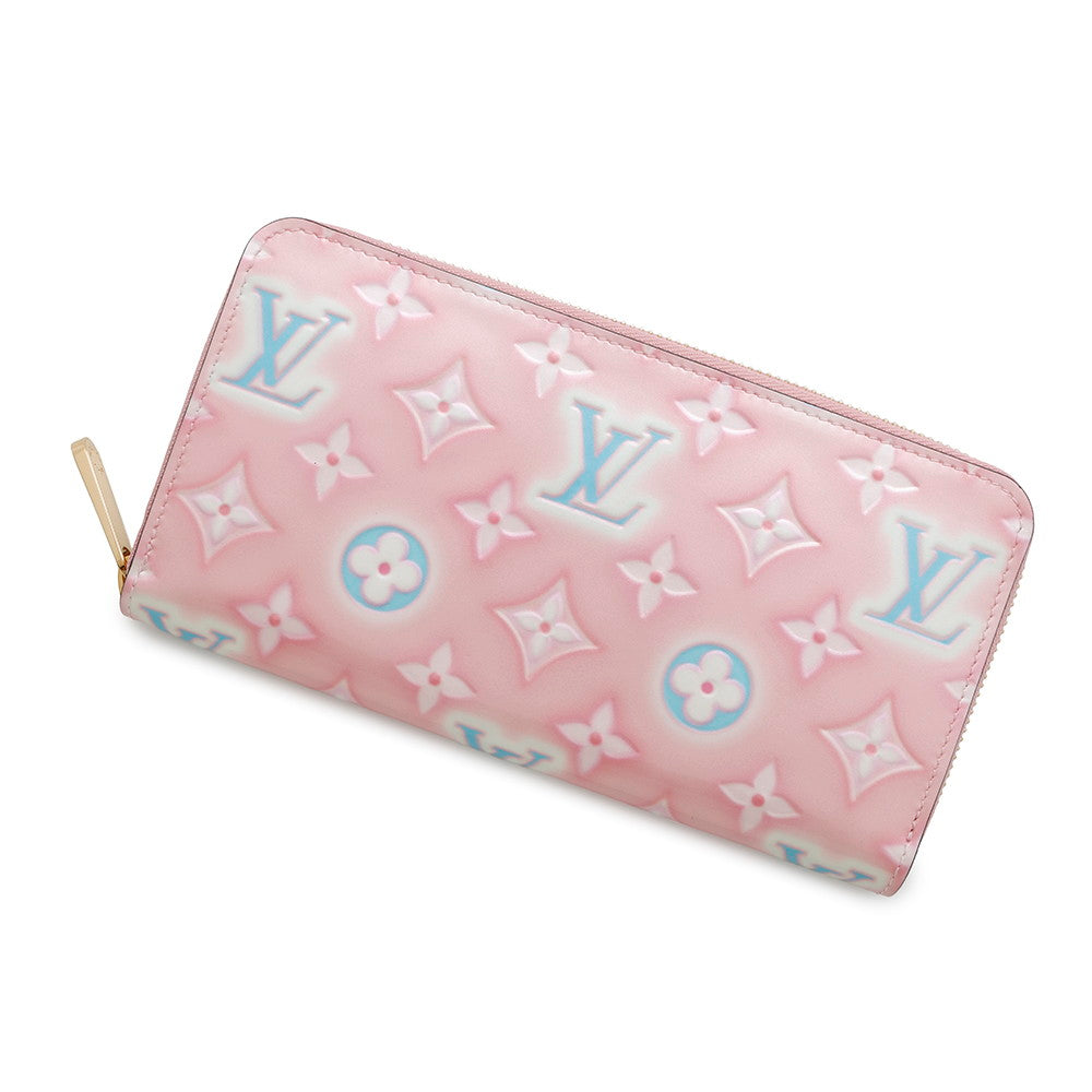 LOUIS VUITTON Valentine Japan Limited Edition Color Zippy Wallet Light PinkNeonM81145 Monogram Vernis Leather