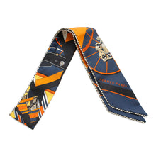 将图像加载到图库查看器中，HERMES Scarf Twilly Springs Spring Bague Springs Springs Bague Black(Black)/Orange/CreamH853932S Silk 100%
