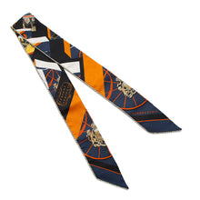 将图像加载到图库查看器中，HERMES Scarf Twilly Springs Spring Bague Springs Springs Bague Black(Black)/Orange/CreamH853932S Silk 100%
