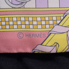 Load image into Gallery viewer, HERMES Scarf Twilly BRIDES ET GRIS GRIS Bridle and Bag Charm Orange/Jaune/RoseH062849S Silk 100%
