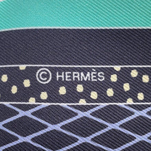 Load image into Gallery viewer, HERMES Scarf Twilly GRAND THEATRE NOUVEAU Grand Theatre Nouveau Black/Blue/Vert Silk 100%
