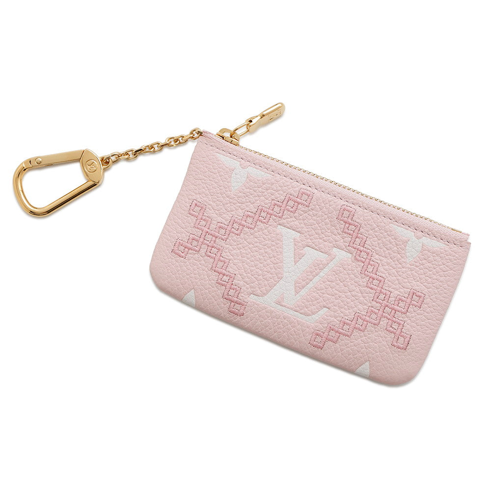 LOUIS VUITTON ★Pochette Cles PinkM81234 Monogram Empreinte Leather Belvedere