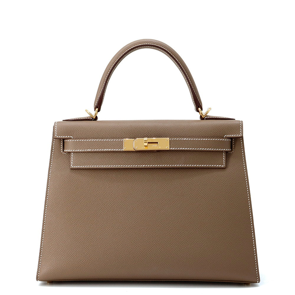 HERMES Kelly Sellier Etoupe Epsom Size 28