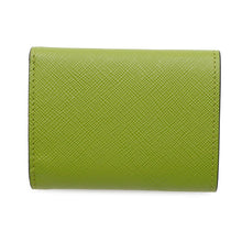 将图像加载到图库查看器中，PRADA Saffiano Leather Triangle Wallet Green2MH042 Leather
