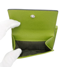将图像加载到图库查看器中，PRADA Saffiano Leather Triangle Wallet Green2MH042 Leather
