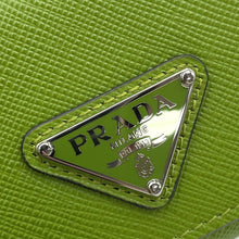 将图像加载到图库查看器中，PRADA Saffiano Leather Triangle Wallet Green2MH042 Leather
