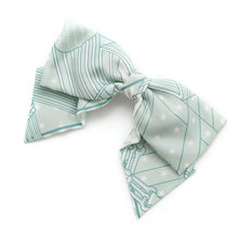 Load image into Gallery viewer, HERMES HERMES Ribbon Barrette Grenelle PM Size PM Green Silk
