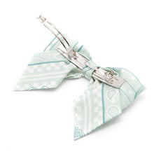 Load image into Gallery viewer, HERMES HERMES Ribbon Barrette Grenelle PM Size PM Green Silk
