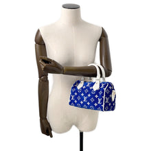 Load image into Gallery viewer, LOUIS VUITTON Speedy Bandouliere LV Match Blue/WhiteM20751 Monogram・Jacquard Velvet Size 20
