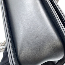 Load image into Gallery viewer, CHANEL Boy Chanel Woven Chainshoulder Bag White/BlackA67085 Leather Size Small
