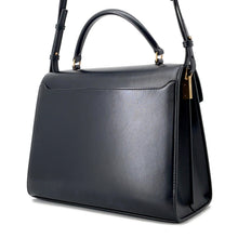 Load image into Gallery viewer, SAINT LAURENT PARIS Cassandra Top Handle 2-Way Handbag Black578000 Leather suede

