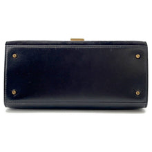 Load image into Gallery viewer, SAINT LAURENT PARIS Cassandra Top Handle 2-Way Handbag Black578000 Leather suede
