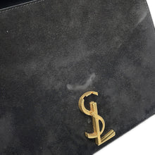 Load image into Gallery viewer, SAINT LAURENT PARIS Cassandra Top Handle 2-Way Handbag Black578000 Leather suede
