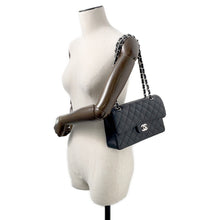 Load image into Gallery viewer, CHANEL Matelasse W Flap ChainShoulder Bag BlackA01113 Caviar Leather Size 23
