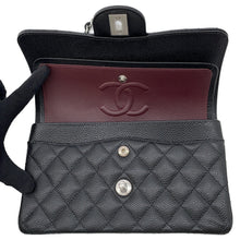 Load image into Gallery viewer, CHANEL Matelasse W Flap ChainShoulder Bag BlackA01113 Caviar Leather Size 23

