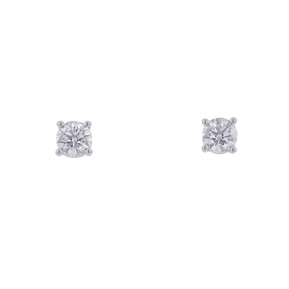 TIFFANY&Co. Solitaire Diamond Stud Earrings Pt950
