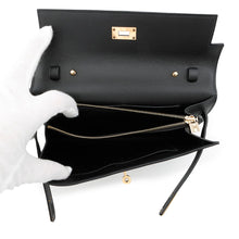 Load image into Gallery viewer, HERMES Kelly Wallet Long To Go Black Epsom
