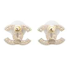 Load image into Gallery viewer, CHANEL CC Logo EarringsA86504 Gold Plated Rhinestone
