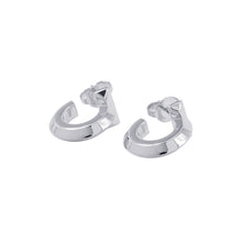 将图像加载到图库查看器中，TIFFANY&amp;Co. T-One Hoop Earrings70811235 18K White Gold

