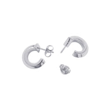 将图像加载到图库查看器中，TIFFANY&amp;Co. T-One Hoop Earrings70811235 18K White Gold
