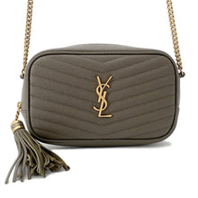 将图像加载到图库查看器中，SAINT LAURENT PARIS Lou Tassel Chainshoulder Bag Khaki612579 Leather
