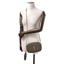 将图像加载到图库查看器中，SAINT LAURENT PARIS Lou Tassel Chainshoulder Bag Khaki612579 Leather

