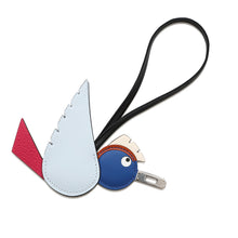 Load image into Gallery viewer, HERMES Birdy Bag Charm Blue Brume / Blue Royale / Rose Mexico / Cuivre / Nata / Black Epsom Chevre Myzore Goatskin Swift Leather Anion
