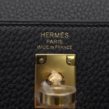 Load image into Gallery viewer, HERMES Kelly Retourne Black Togo Leather Size 25
