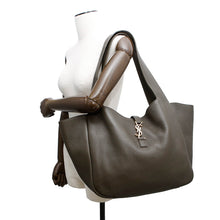 Load image into Gallery viewer, SAINT LAURENT PARIS LE 5 ? 7 BEA Le Cincassette Bear Tote Bag Khaki763435 Leather
